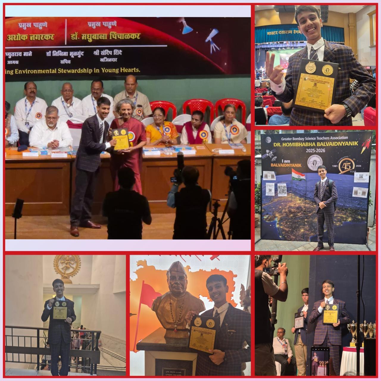 Gold Medal in the prestigious Dr Homi Bhabha Balvaidyanik Competition